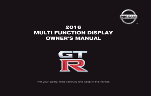 2016 Nissan GTR Quick Reference Guide